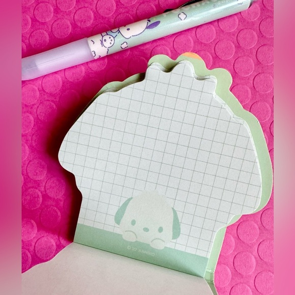 New Sanrio Pochacco & Hello Kitty Zip Pouch, Pen, Note Pads Stationery Set of 4 - Picture 6 of 9